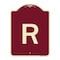 Signmission Designer Series Sign W/ Letter R, Burgundy Heavy-Gauge Aluminum Sign, 24" x 18", BU-1824-22930 A-DES-BU-1824-22930 - alternate 1